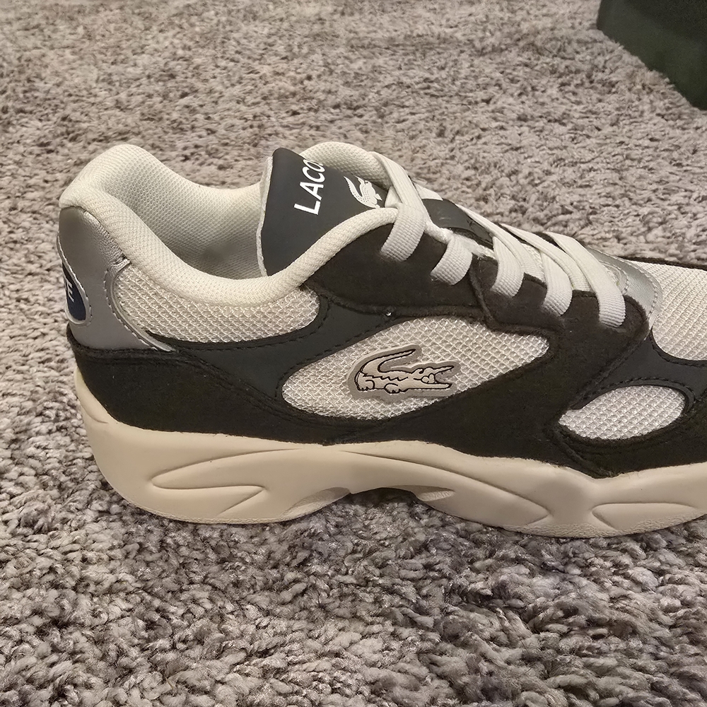 LACOSTE Kids Storm 96 Sneakers - Blk/Off-White - Size 1 - NEW!